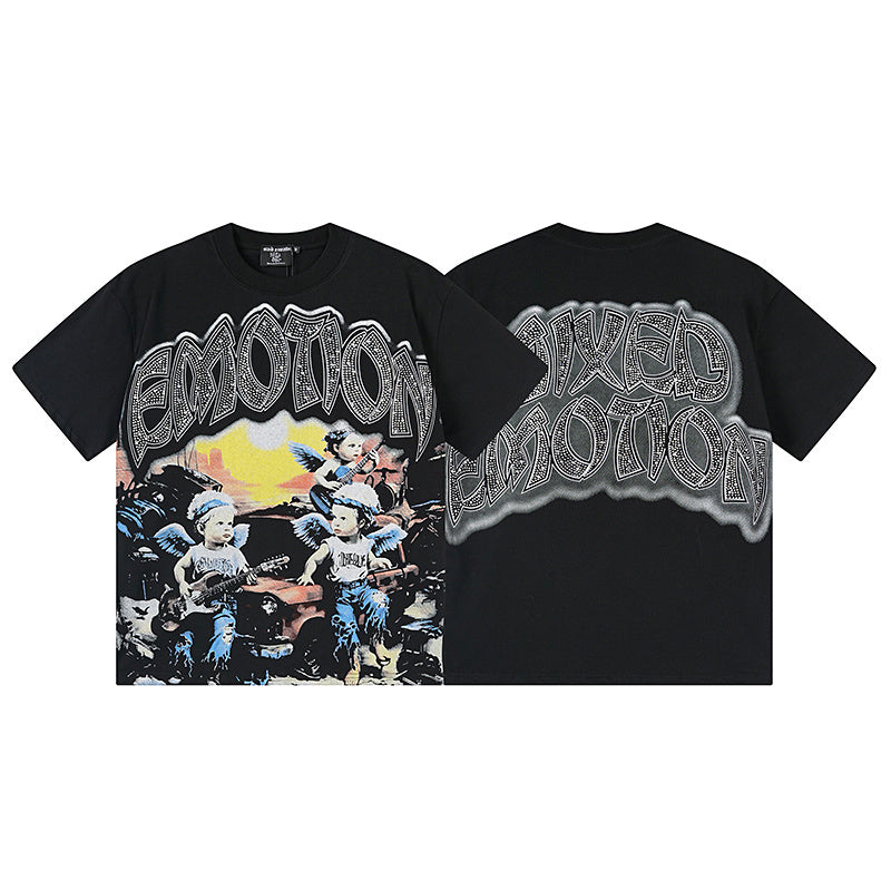 Mixed Emotion Guitarist Angels Tee qckPR