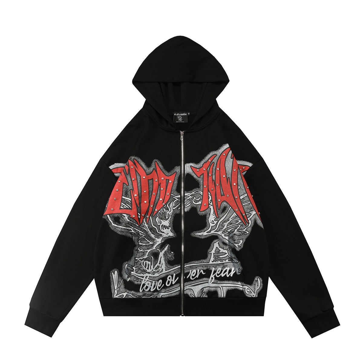 Mixed Emotion Love Over Fear Hoodie qckPR