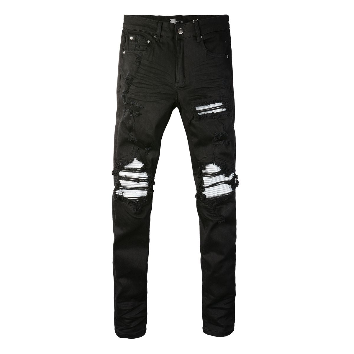 Amiri Jeans Black White Patch