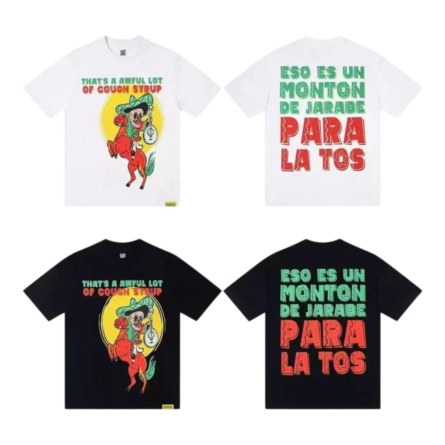 Cough Syrup Las Calacas Tee qckPR