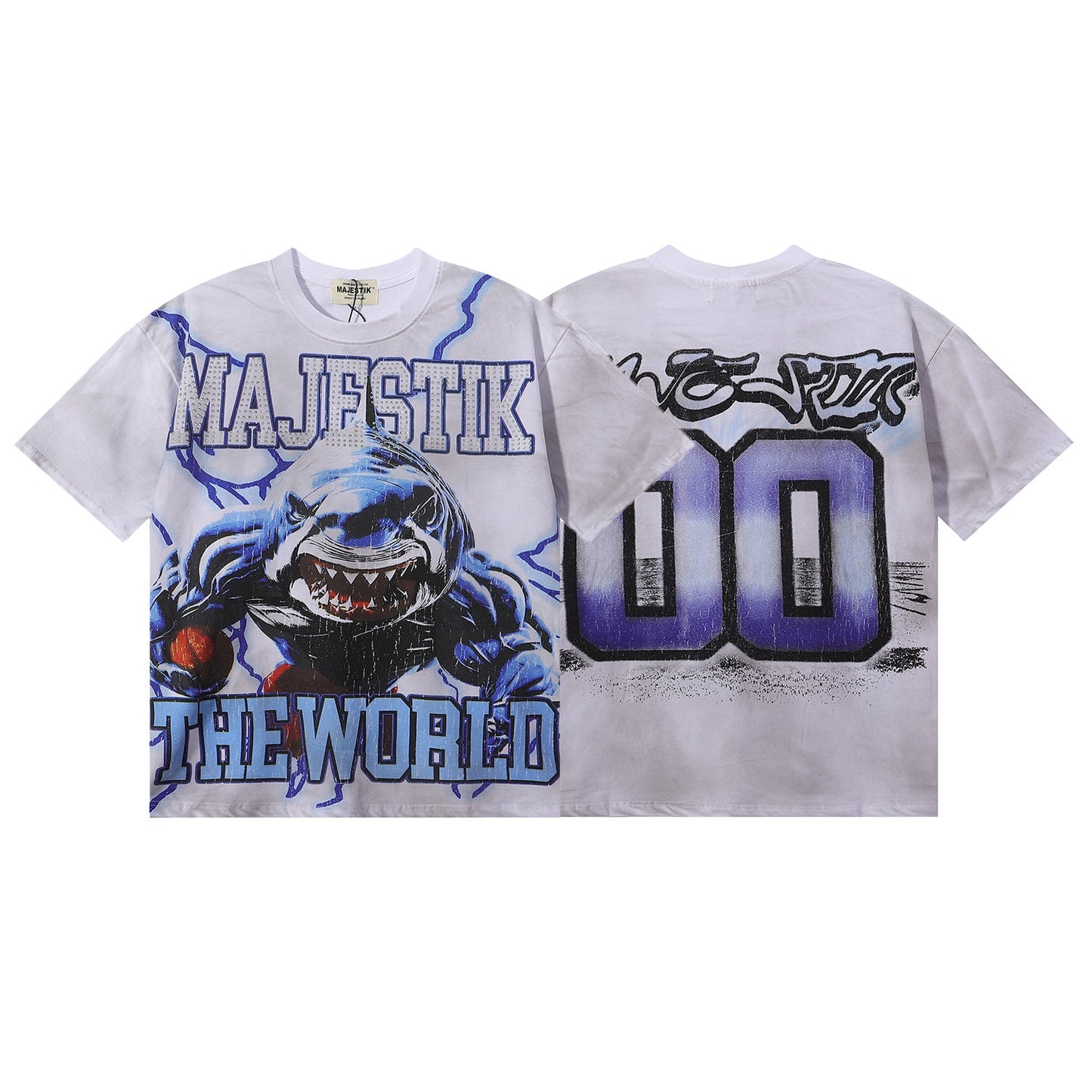 Majestik Football Shark Tee qckPR