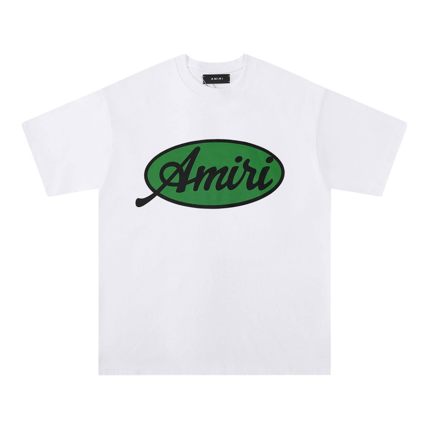 AMIRI Green Logo White Tee - S