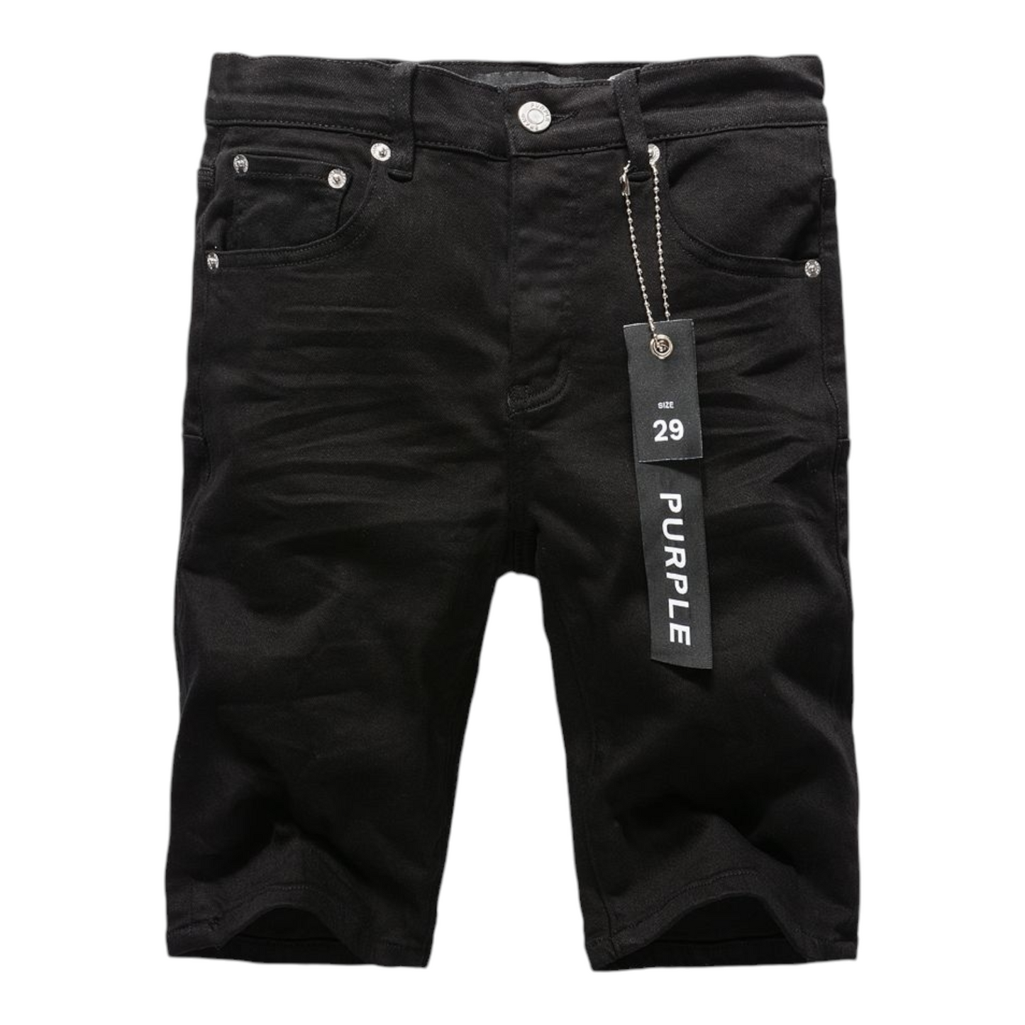 Purple Full Black Shorts Jeans
