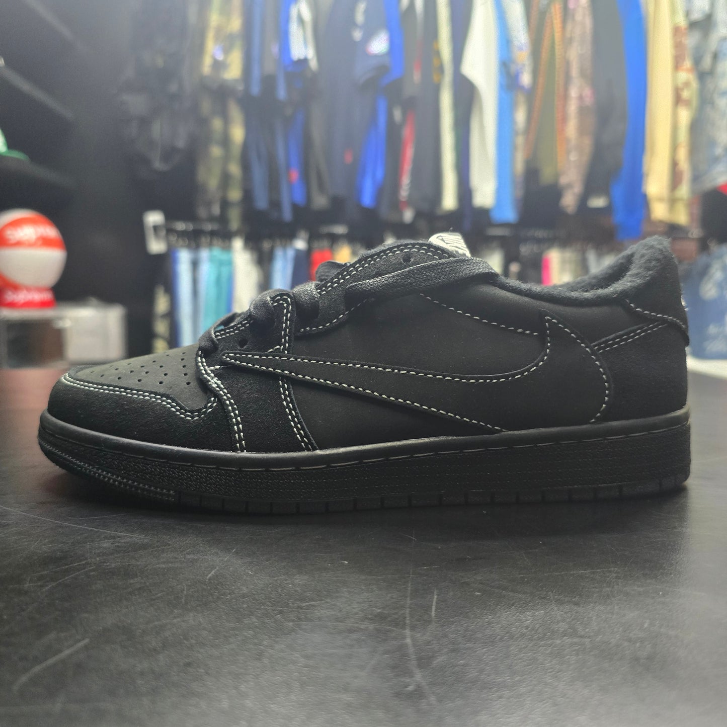 Travis Scott × Air Jordan 1 Retro Low Black Phantom
