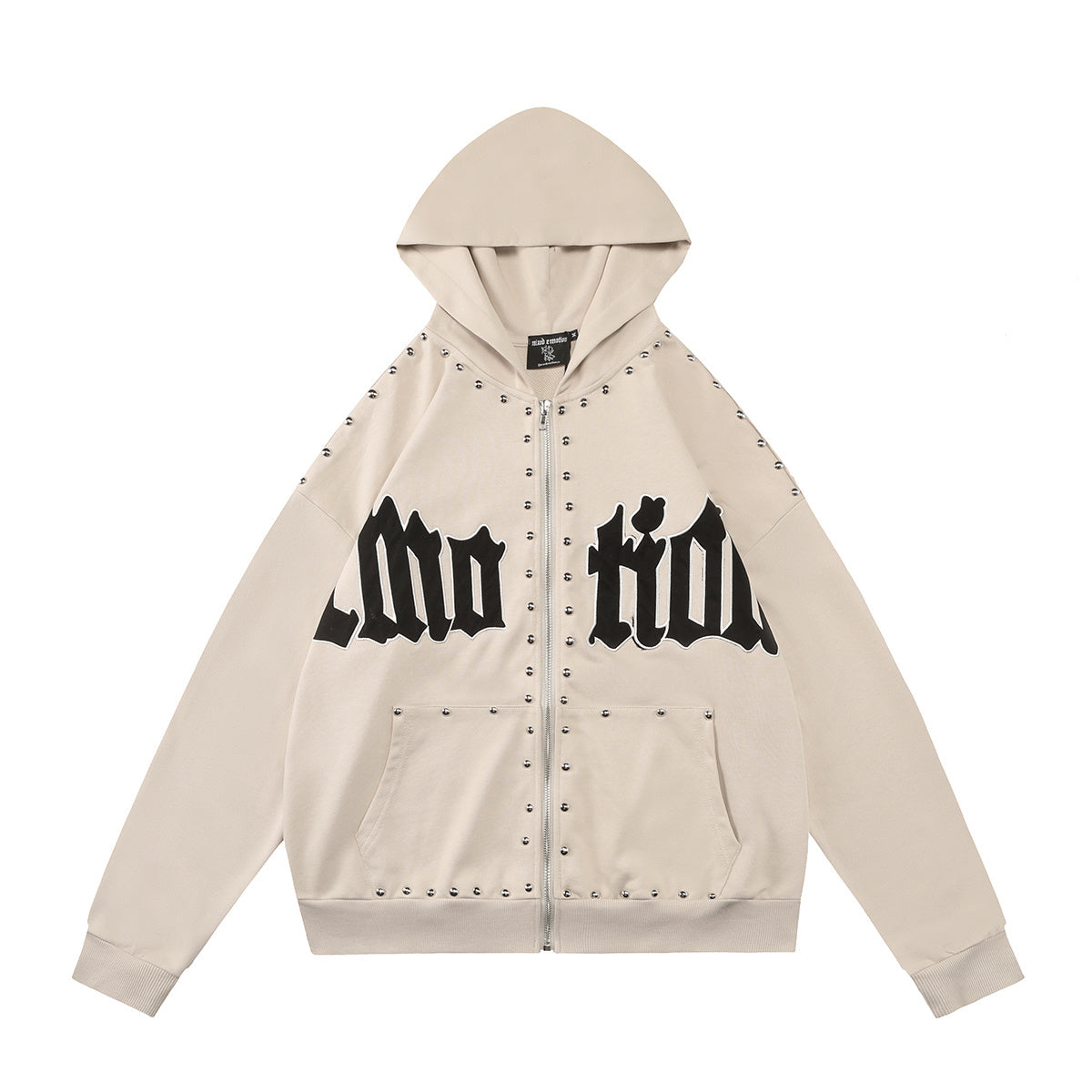 Emotion Cream Zip Up Hoodie qckPR