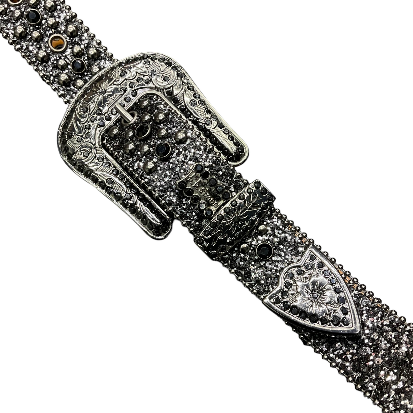 B.B. Simon Black Gems Belts