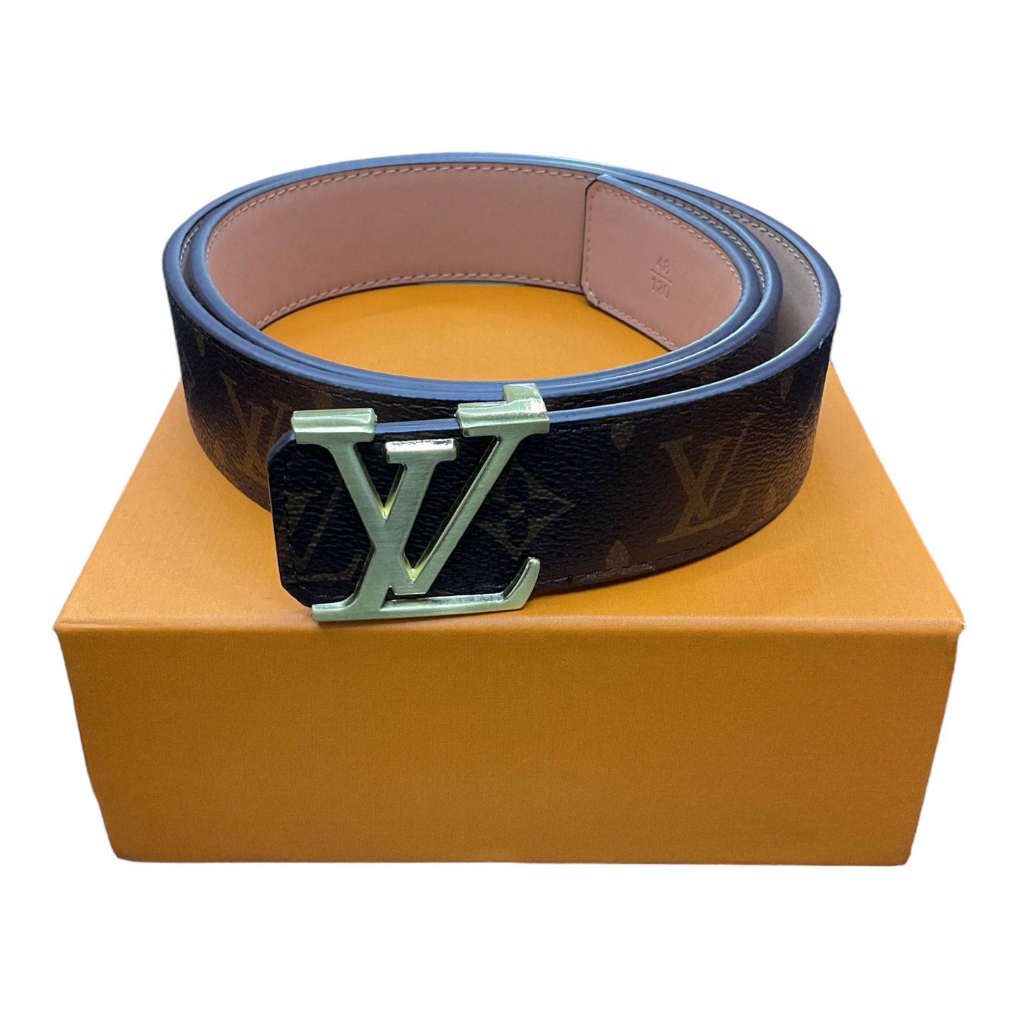 Louis Vuitton Gold Leather Belts (with box)