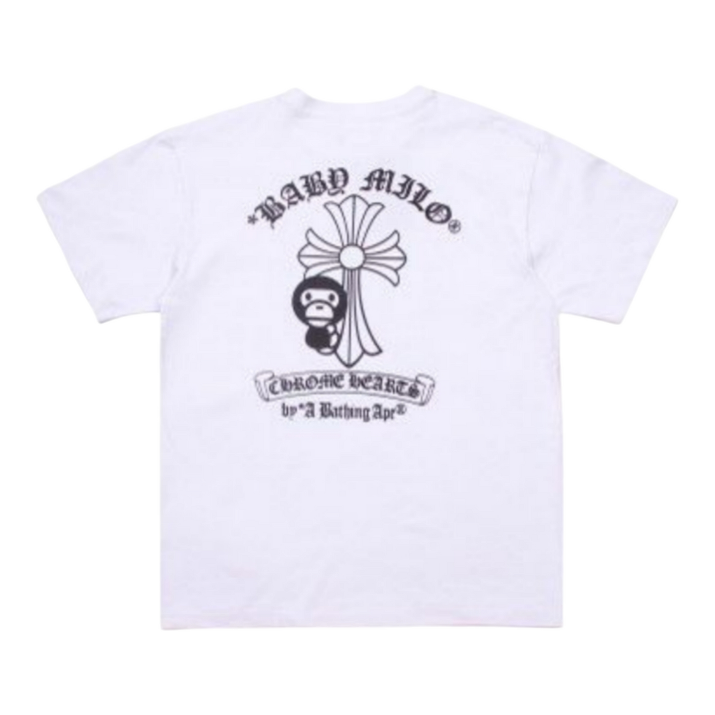 Bape x Chrome Heart White Tee