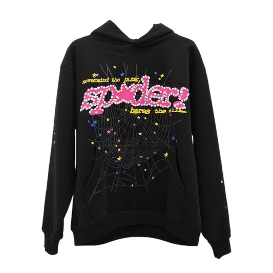 Sp5der Black Punk hoodie