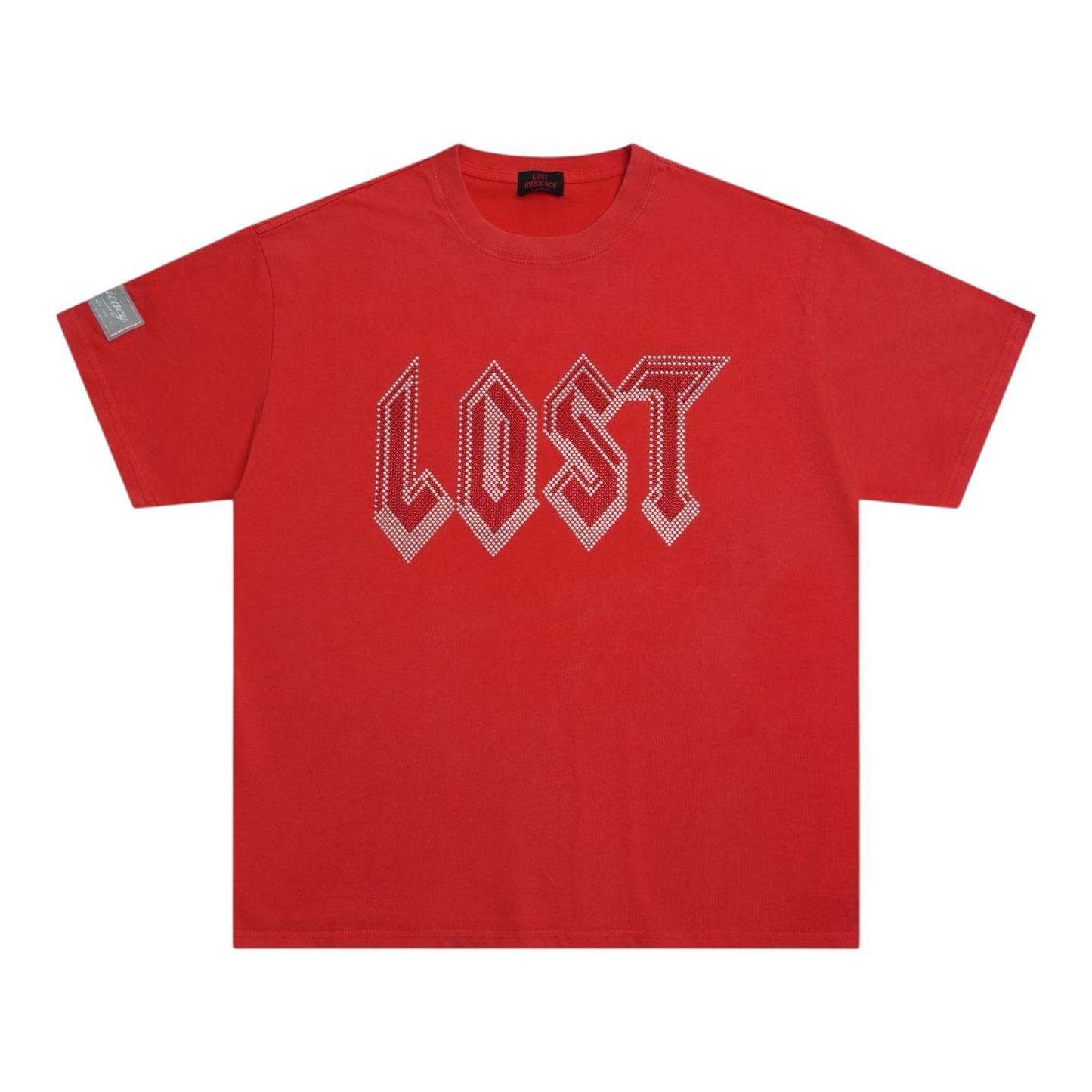 Lost Intricacy Rhinestone Red Tee