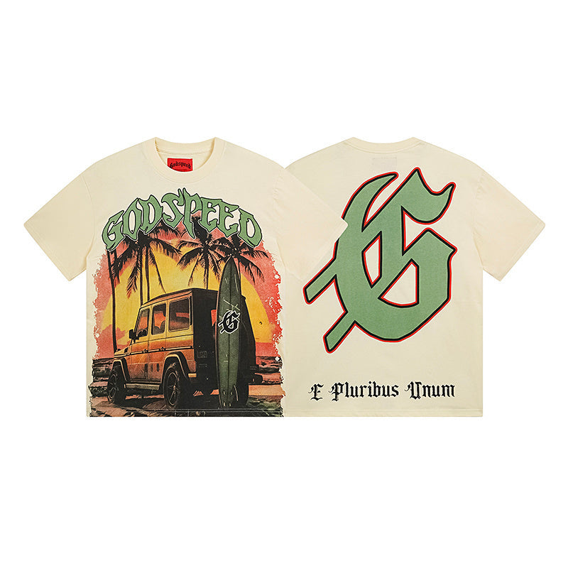Godspeed Jeep Sunset Tee qckPR
