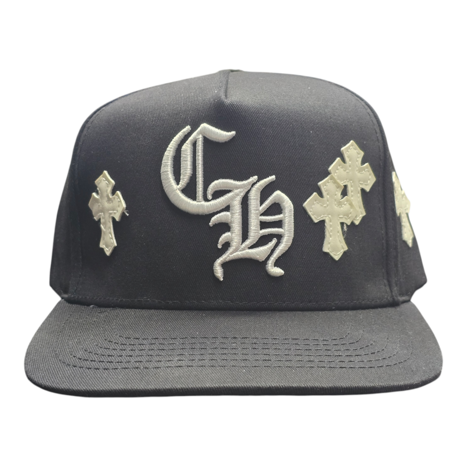 Chrome Hearts Cross Patch Hat Black qckPR