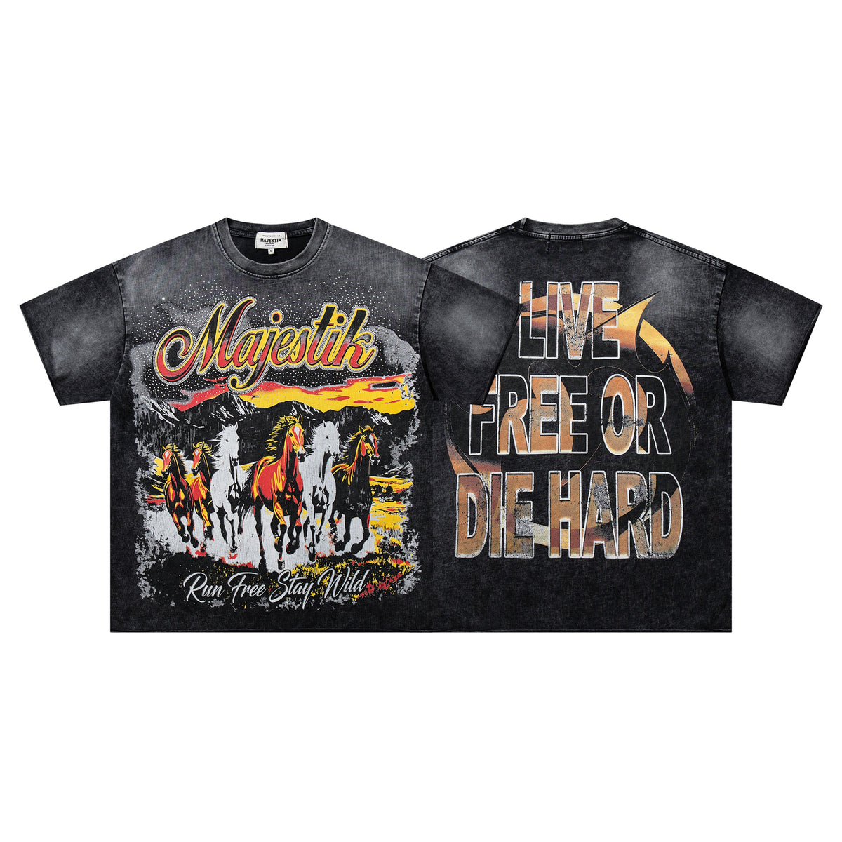 Majestik Run Free Stay Wild Tee qckPR