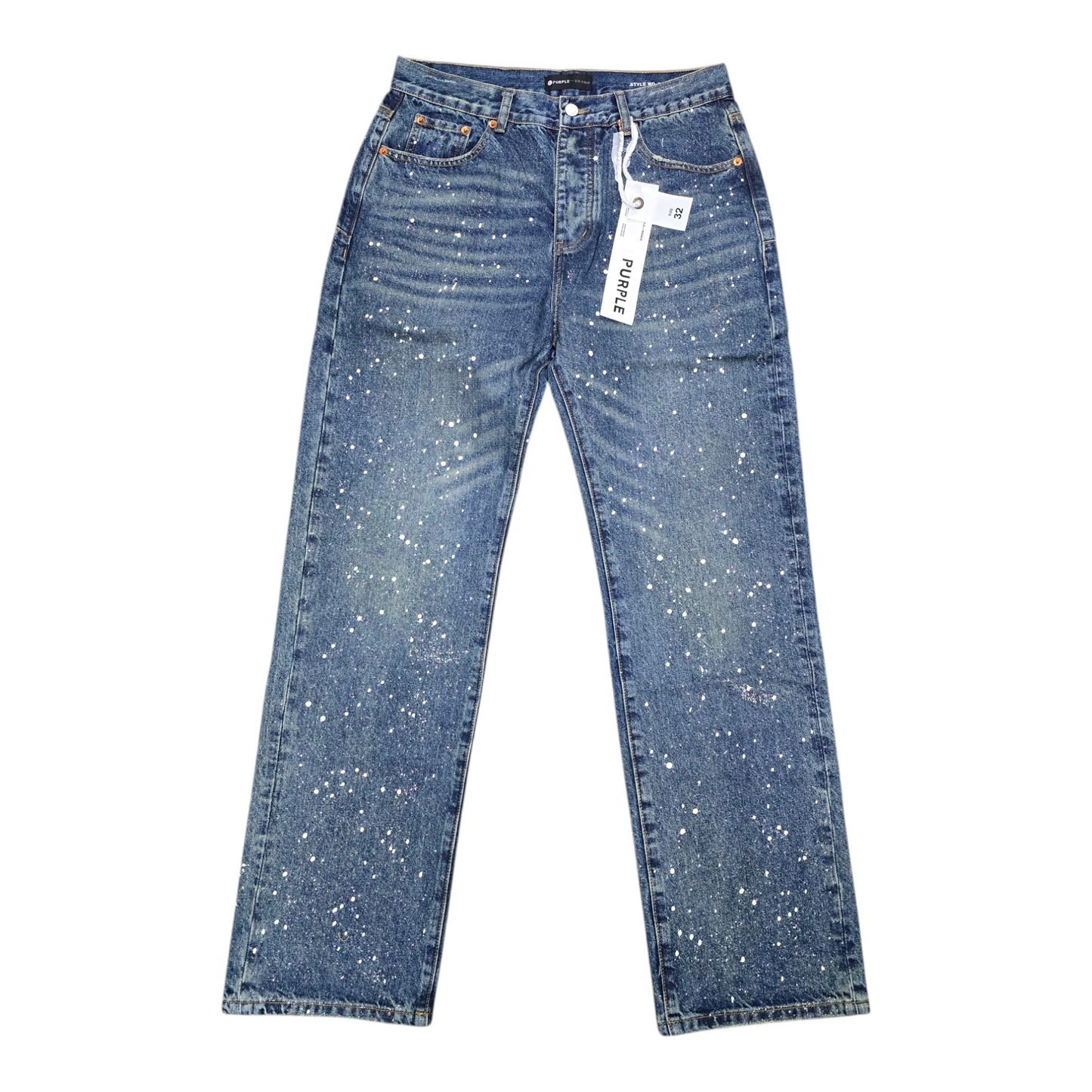 Purple White Drop Jeans